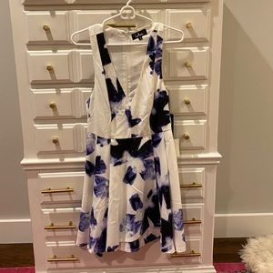 Blue and White floral patterned dress